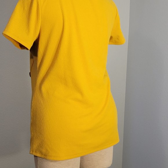 NAIF WOMENS  GOLDEN YELLOW SHORT SLEEVE TOP - Picture 5 of 11